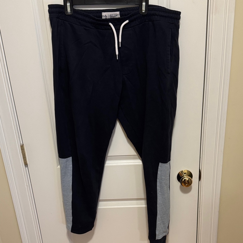 Penguin Men's Navy and Gray Jogger Pants
